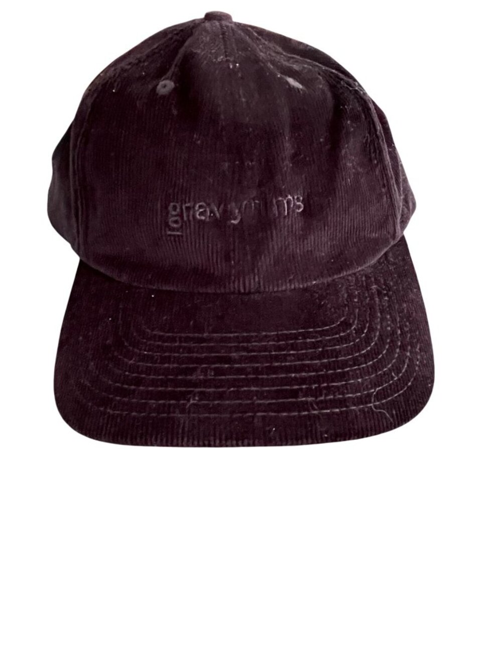 Gray Grams Black Corduroy Adjustable Strapback Dad Cap